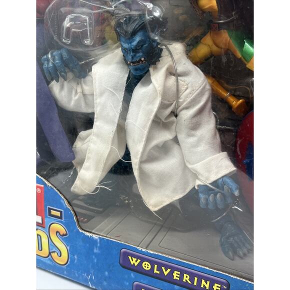 Marvel Legends X-Men Magneto Gambit Beast Wolverine Rogue 5pk 2003 DAMAGED BOX - Picture 12 of 13
